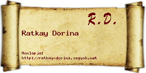 Ratkay Dorina névjegykártya