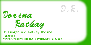 dorina ratkay business card